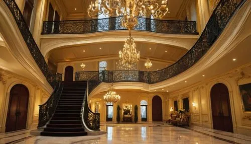 hallway,entrance hall,foyer,lobby,hotel hall,staircase,cochere,entryway,luxury home interior,mansion,outside staircase,entranceway,bessborough,emirates palace hotel,royal interior,staircases,corridors,hallways,crown palace,palatial,Illustration,Realistic Fantasy,Realistic Fantasy 16