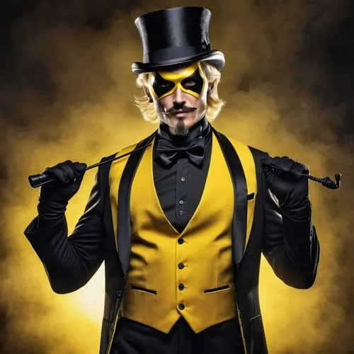 malvolio,salieri,yellow and black,kapellmeister,magician,drosselmeyer,Photography,General,Realistic