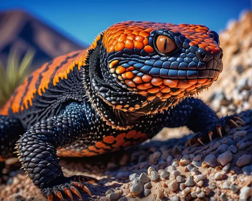 collared lizard,gila monster,splendor skink,common collared lizard,goanna,caiman lizard,western alligator lizard,malagasy taggecko,eastern indigo snake,sagebrush lizard,banded geckos,desert iguana,northern alligator lizard,ringneck snake,cyclura nubila,alligator lizard,eastern water dragon lizard,scaled reptile,skink,furcifer pardalis,Illustration,Realistic Fantasy,Realistic Fantasy 30