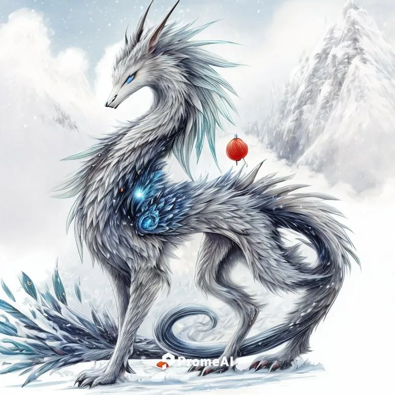 Snow,chinese dragon,nine-tailed,forest dragon,dragon li,the snow queen,dragon design,wyrm,dragon,painted dragon,gryphon,dragon of earth,temperowanie,eternal snow,white rose snow queen,kitsune,capricor