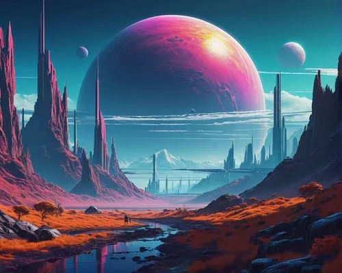 futuristic landscape,alien planet,alien world,extrasolar,ice planet,fantasy landscape,lunar landscape,desert planet,homeworlds,barren,gas planet,planet,gliese,vast,offworld,homeworld,planetary,scifi,farpoint,planet alien sky,Conceptual Art,Sci-Fi,Sci-Fi 12