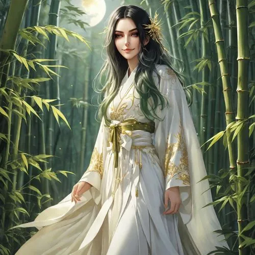 fantasy portrait,fantasy picture,priestess,lily of the nile,oriental princess,jaya,lilly of the valley,the enchantress,fantasy art,lily of the desert,yogananda,jasmine blossom,sorceress,fantasy woman,elven,mystical portrait of a girl,lily of the field,artemisia,ao dai,suit of the snow maiden,Photography,Natural