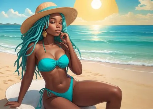 bahama,monique,serena,beach background,nubian,teairra