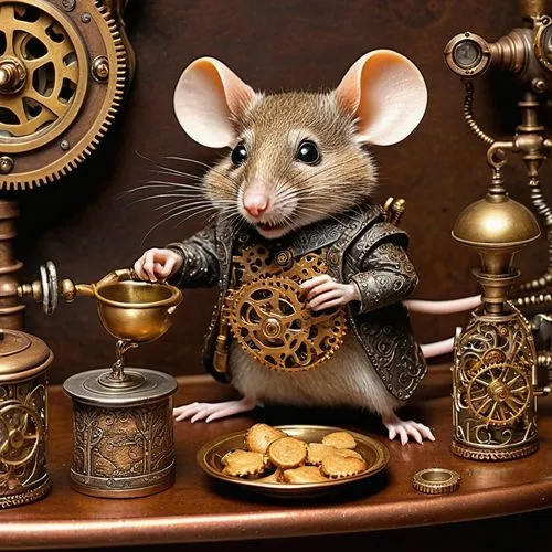 mousetrap,dormouse,vintage mice,mouse trap,musical rodent,year of the rat,watchmaker,white footed mice,white footed mouse,rodentia icons,mice,mouse,rodents,straw mouse,rat,computer mouse,clockmaker,wood mouse,rataplan,field mouse,Illustration,Realistic Fantasy,Realistic Fantasy 13