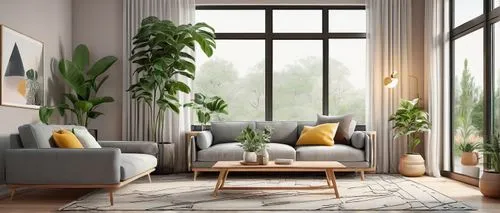 living room,livingroom,sitting room,modern decor,sunroom,home interior,apartment lounge,house plants,modern living room,interior decor,modern room,contemporary decor,3d rendering,interior design,an apartment,interior decoration,houseplants,wooden windows,apartment,home corner,Art,Artistic Painting,Artistic Painting 21