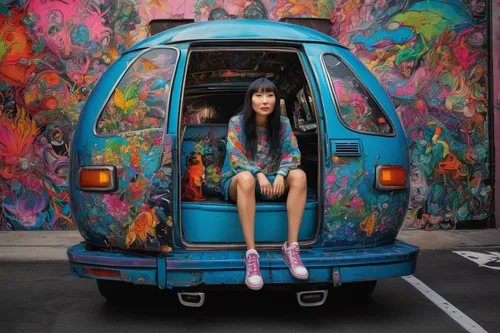 Transport Lisa Manoban to a magical realm where she discovers her hidden superpower.,vwbus,vanagon,vw van,campervan,travel van,girl and car,vw camper,vw bus,van,camper van,volkswagenbus,girl in car,ci