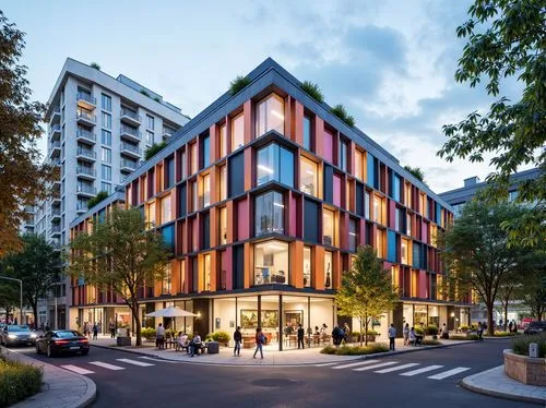 mvrdv,multistoreyed,colorful facade,arkitekter,new housing development,colombes,glass facade,europan,mipim,cubic house,apartment building,nanterre,reclad,samaritaine,building honeycomb,multifamily,apartment block,inmobiliaria,wahroonga,andaz