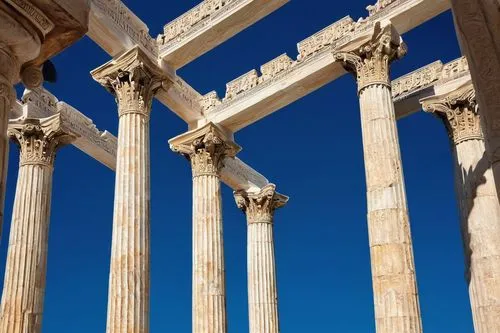 columns,doric columns,roman columns,greek temple,pillars,colonnades,peristyle,baalbek,three pillars,capitolium,palmyra,colonnade,colonnaded,pillar capitals,columned,columnas,laodicea,zappeion,akropolis,caesonia,Illustration,Vector,Vector 16