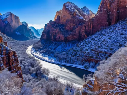 zion national park,angel's landing,zion,snowy landscape,winter landscape,snow bridge,united states national park,canyon,snow landscape,guards of the canyon,red rock canyon,arizona,fairyland canyon,beautiful landscape,ice landscape,winter magic,grand canyon,mountain landscape,full hd wallpaper,mountainous landscape,Art,Classical Oil Painting,Classical Oil Painting 03