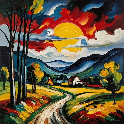 rural landscape,farm landscape,autumn landscape,david bates,fall landscape,home landscape,landscape,oil on canvas,khokhloma painting,painting technique,high landscape,landscapes,dutch landscape,rural,forest landscape,1952,mountain road,village scene,1926,1929