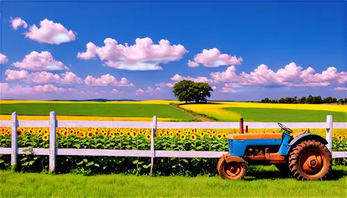 farm landscape,farm tractor,farm background,tractor,blooming field,springtime background,chair in field,spring background,rural landscape,tractors,farmland,aggriculture,vegetables landscape,flower cart,agricultural,tulips field,cornfield,landscape background,agriculture,bucolic,Illustration,Japanese style,Japanese Style 01