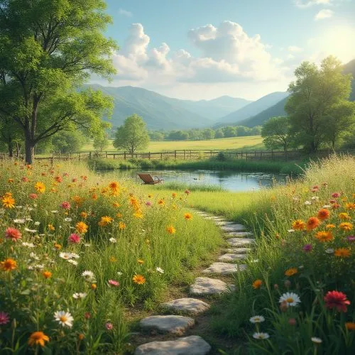 meadow landscape,summer meadow,flower meadow,flowering meadow,meadow,mountain meadow,nature wallpaper,landscape background,spring meadow,small meadow,beautiful landscape,meadow in pastel,flower field,meadow flowers,alpine meadow,nature background,green meadow,nature landscape,blooming field,field of flowers,Photography,General,Realistic