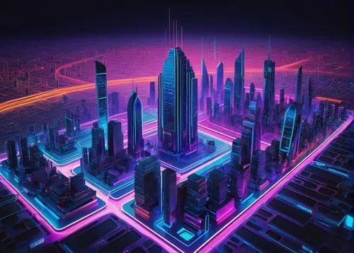 cybercity,cybertown,tron,futuristic,cyberport,cyberpunk,metropolis,cyberworld,cyberia,futuristic landscape,microdistrict,guangzhou,cyberview,fantasy city,futuregen,citydev,cyberrays,capcities,ctbuh,futuristic architecture,Illustration,Retro,Retro 26