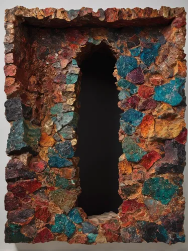 Discover the secret treasures hidden within the hole stack and unlock its ancient power.,hollow hole brick,hole in the wall,rusty door,brick background,brick-kiln,chasm,laterite,cliff dwelling,wall,st