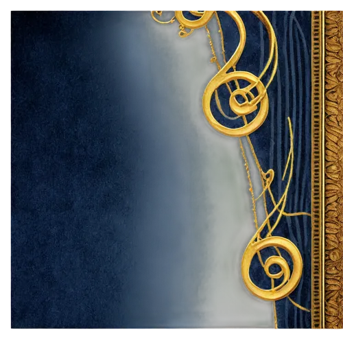 Music notes image, solo, ornate golden frame, detailed musical notes, treble clef, bass clef, staff lines, grand piano keys, luxurious velvet background, soft focus, warm lighting, 3/4 composition, ci