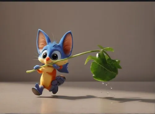 blender,straw mouse,hop,conker,3d rendered,3d render,3d model,peter rabbit,b3d,garnish,3d figure,leafy,rabbit pulling carrot,watering,pistils,mistletoe,basil,cgi,clay animation,stitch,Photography,General,Realistic