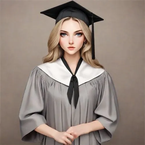 a model in graduation gown is shown,graduate hat,academic,degree,graduate,alumna,narcissa