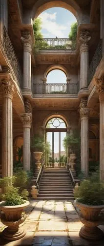 artemis temple,celsus library,leptis,celsus,pillars,ephesus,ancient city,parnassus,columns,halicarnassus,greek temple,cochere,neoclassical,metapontum,the ancient world,ancient rome,colonnades,colonnaded,neoclassicist,panathenaic,Art,Classical Oil Painting,Classical Oil Painting 15