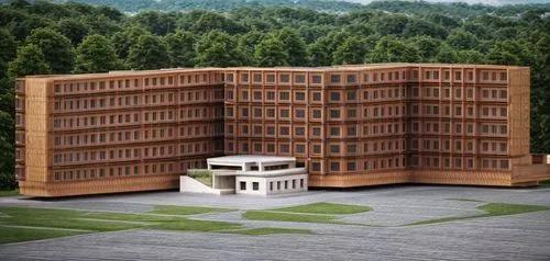 office building,stalin skyscraper,cubic house,wooden facade,school design,golf hotel,panopticon,wooden construction,cube house,3d rendering,office block,eco-construction,abacus,seat of government,to b