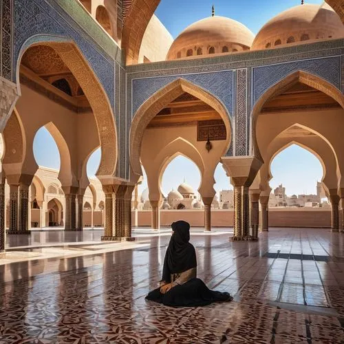 woman praying,king abdullah i mosque,the hassan ii mosque,islamic architectural,mosques,mihrab,hejab,sajda,prostrations,praying woman,supplicating,khutba,hassan 2 mosque,zayed mosque,al nahyan grand mosque,marrakesh,shahi mosque,zaytuna,sheihk zayed mosque,girl praying