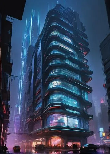 cyberpunk,cybercity,futuristic,cybertown,bladerunner,futuristic architecture,futuristic landscape,metropolis,sedensky,dystopian,polara,skyscraper,guangzhou,microdistrict,cyberport,kowloon,hypermodern,fantasy city,shanghai,apartment block,Art,Artistic Painting,Artistic Painting 24