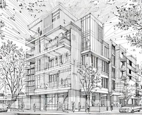 multistoreyed,facade panels,apartment building,kirrarchitecture,glass facade,facade insulation,hoboken condos for sale,mixed-use,multi-story structure,appartment building,new housing development,urban