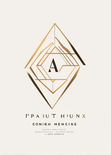 Craft an elegant and sophisticated geometric logo for a luxury brand.,saint-paulin cheese,saint paul,alaunt,logotype,platt gold,logodesign,gold foil laurel,pearl milk tea,mount prau,aioli,plain design