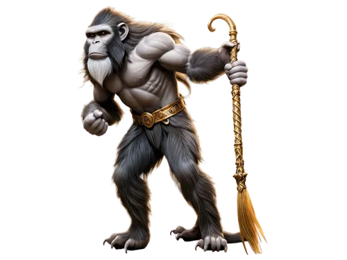 gorilla,monkey god,grodd,narasimha,konga,shabani,aravan,simian,ape,megalon,apeman,monkeywrench,gorath,parashurama,gorilla soldier,loincloth,brahmana,nataraj,greyskull,gigantopithecus,Illustration,Black and White,Black and White 08