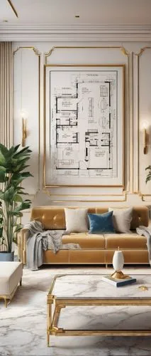 modern decor,gold stucco frame,luxury home interior,apartment lounge,gold wall,modern living room,interior design,contemporary decor,interior decoration,living room,interior decor,interior modern design,livingroom,an apartment,sitting room,furnishings,home interior,interiors,decoratifs,penthouses,Unique,Design,Blueprint