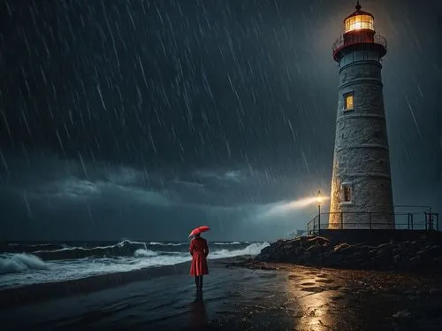 electric lighthouse,phare,lighthouse,red lighthouse,light house,lighthouses,Photography,General,Fantasy