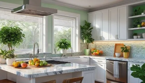 tile kitchen,kitchen design,kitchen interior,modern kitchen interior,countertops,tropical greens,vintage kitchen,philodendron,green living,kitchens,modern kitchen,kitchen remodel,plantation shutters,countertop,houseplants,kitchen,frigidaire,philodendrons,big kitchen,verdant,Art,Artistic Painting,Artistic Painting 45