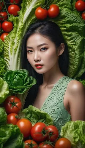 vegetarianism,vietnamese woman,korean cuisine,korean royal court cuisine,fresh vegetables,organic food,green tomatoe,solar,korean,cutting vegetables,veggie,asian woman,kimchi,pak-choi,vegan nutrition,tomato,salad,vegetables,chinese cabbage,korean spicy cabbage,Photography,General,Fantasy