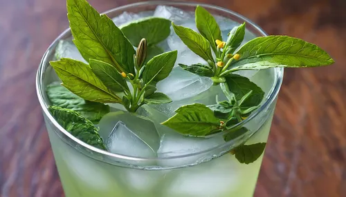 Create a refreshing anise drink that will transport you to a tropical paradise.,mint julep,mojito,caipiroska,lemon basil,planter's punch,stevia rebaudiana,apple mint,crème de menthe,stevia,anise drink