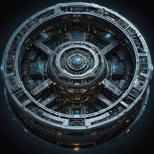 panopticon,stargate,astronomical clock,time spiral,space station,planisphere,cyclocomputer,steam icon,dreadnought,radial,chronometer,ship's wheel,millenium falcon,clockmaker,vault,wormhole,gyroscope,zodiac,rotating beacon,argus,Conceptual Art,Sci-Fi,Sci-Fi 09