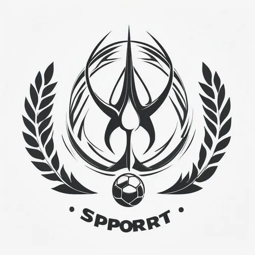 Logo for Sport on the theme of Sport, vector graphics, flat style, white background, logo, monochrome,sporting group,sport weapon,non-sporting group,infinity logo for autism,social logo,motor sport,te