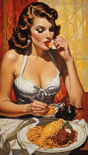 Indulging in comfort food after a long day at work,woman holding pie,woman at cafe,woman eating apple,appetite,girl with cereal bowl,italian food,spaghetti,diet icon,linguine,spaghetti alla puttanesca