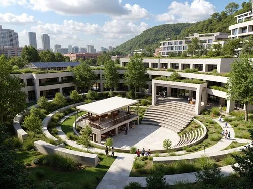 shenzhen vocational college,danyang eight scenic,cityu,nanyang,tianmu,3d rendering,beitou,fanling,hotel complex,interlace,yonsei,technopark,tigers nest,ecovillage,javeriana,building valley,biopolis,taikoo,apartment complex,taroko