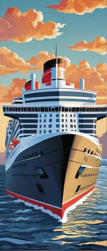 ocean liner,sea fantasy,queen mary 2,cruise ship,passenger ship,hurtigruten,troopship,cruiseferry,ship travel,star line art,reefer ship,shipping industry,cruise,costa concordia,digging ship,travel poster,the ship,ship,hospital ship,ship of the line,Illustration,Vector,Vector 02