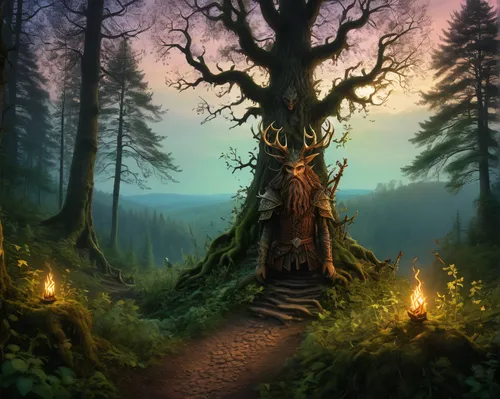 elven forest,druid grove,enchanted forest,old-growth forest,forest path,magic tree,forest tree,celtic tree,fairy forest,devilwood,fantasy picture,forest background,fir forest,holy forest,the mystical path,forest road,forest landscape,forest glade,the forest,spruce forest,Conceptual Art,Fantasy,Fantasy 31