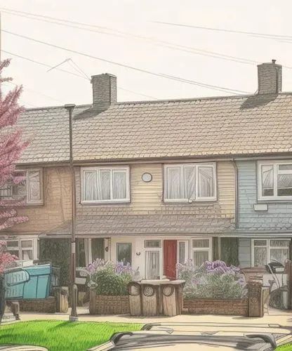 housing estate,outskirts,suburb,houses clipart,suburbs,wooden houses,suburban,housebuilding,estate agent,residential area,row of houses,neighbourhood,coloured pencils,house drawing,residential house,terraced,house painting,thatch roofed hose,townhouses,3d rendering