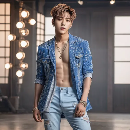 yeonsan hong,so in-guk,songpyeon,choi kwang-do,guk,jackson,paeonie,korean won,tao,kai yang,jeans background,kai,hog xiu,denim background,tan chen chen,denim jeans,boy model,denims,handsome model,yun niang fresh in mind,Photography,General,Natural