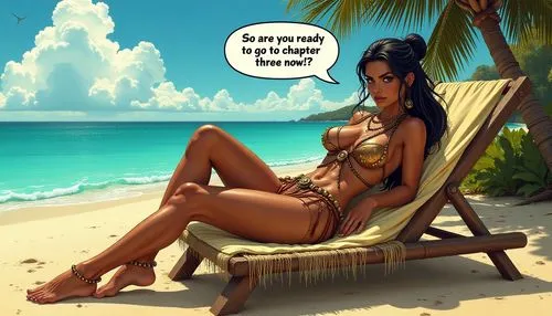 themyscira,polynesian girl,lumidee,beach background,scherzinger,broncefigur