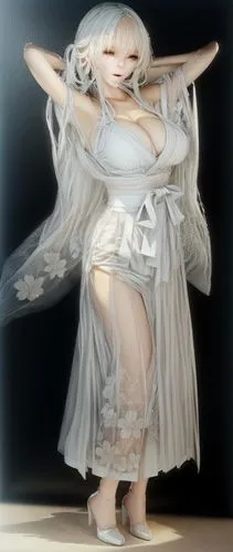 angel figure,3d figure,yagyu,white lady,albino,baroque angel,kerli,atua,peignoir,sylph,white dove,bjd,mmd,mabinogi,doll figure,butoh,3d render,derivable,twirling,png transparent