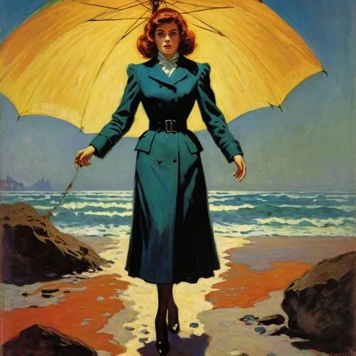 vettriano,hildebrandt,man with umbrella,magritte,whitmore,woman walking,domergue,mcginnis,jasinski,macnee,maureen o'hara - female,transistor,woman with ice-cream,farragher,travel poster,blumstein,struzan,brolly,brubaker,catalfamo,Art,Artistic Painting,Artistic Painting 04