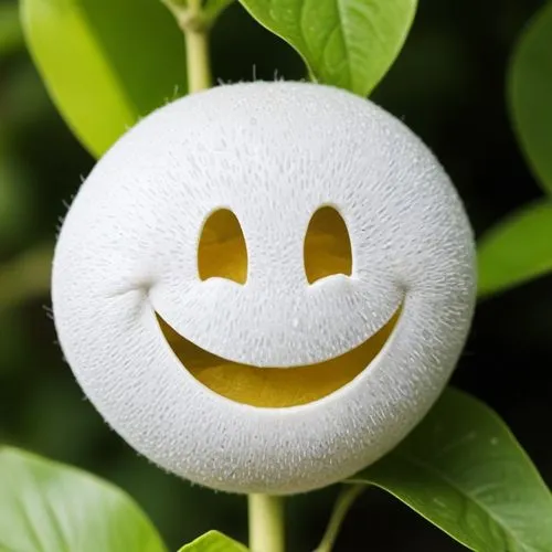 smile,a white ball is shaped like a smiley face,fragrant snowball,garden marshmallow,japanese snowball,smilies,daifuku,cotton boll