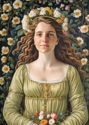 girl in a wreath,girl in flowers,portrait of a girl,girl in the garden,wreath of flowers,beautiful girl with flowers,portrait of a woman,young woman,flora,floral wreath,blooming wreath,girl picking flowers,aubrietien,flower girl,flowers png,mona lisa,portrait of christi,rapunzel,marguerite,cepora judith