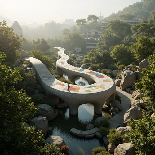 south korea,hushan,futuristic architecture,infinity swimming pool,stereocenter,korean folk village,gangwon do,gwacheon,futuristic landscape,gimhae,ecotopia,gangwon,hyang garden,chuncheon,jecheon,crescent spring,waterslides,wudang,yeosu,laoshan