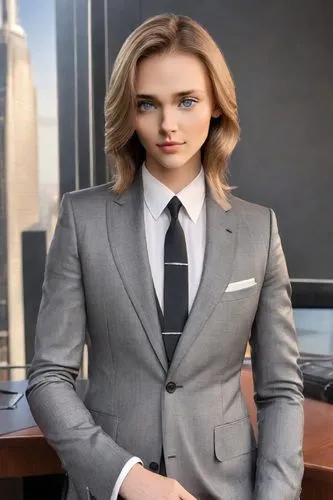 a close up of a person in a suit with a tie,business woman,men's suit,business girl,businesswoman,suit,pantsuit