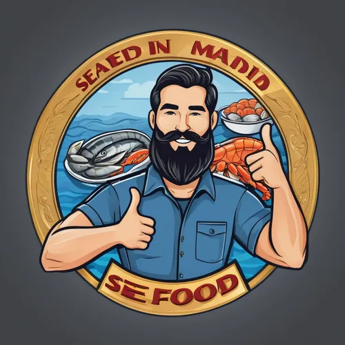 sea food,seafood,sea foods,boiled shrimp,shrimp killer,food icons,cajun food,shellfish,seafood counter,garibaldi (fish),pescado frito,fresh fish,men chef,shrimp inspector gadget,version john the fisherman,bahian cuisine,vector illustration,diet icon,marine biology,wild salmon,Unique,Design,Logo Design