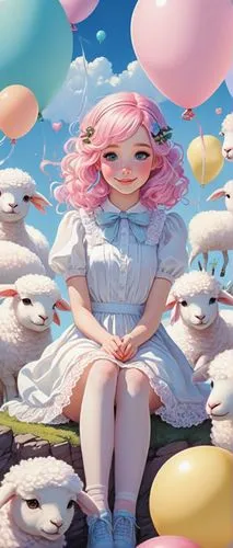 hamble,marmie,baa,poros,cupcake background,kofuku,shoun the sheep,kawaii pig,ostara,swineherd,easter background,spring background,the sheep,pinkola,audino,candyland,eloise,sheep,children's background,merinos,Illustration,Vector,Vector 09